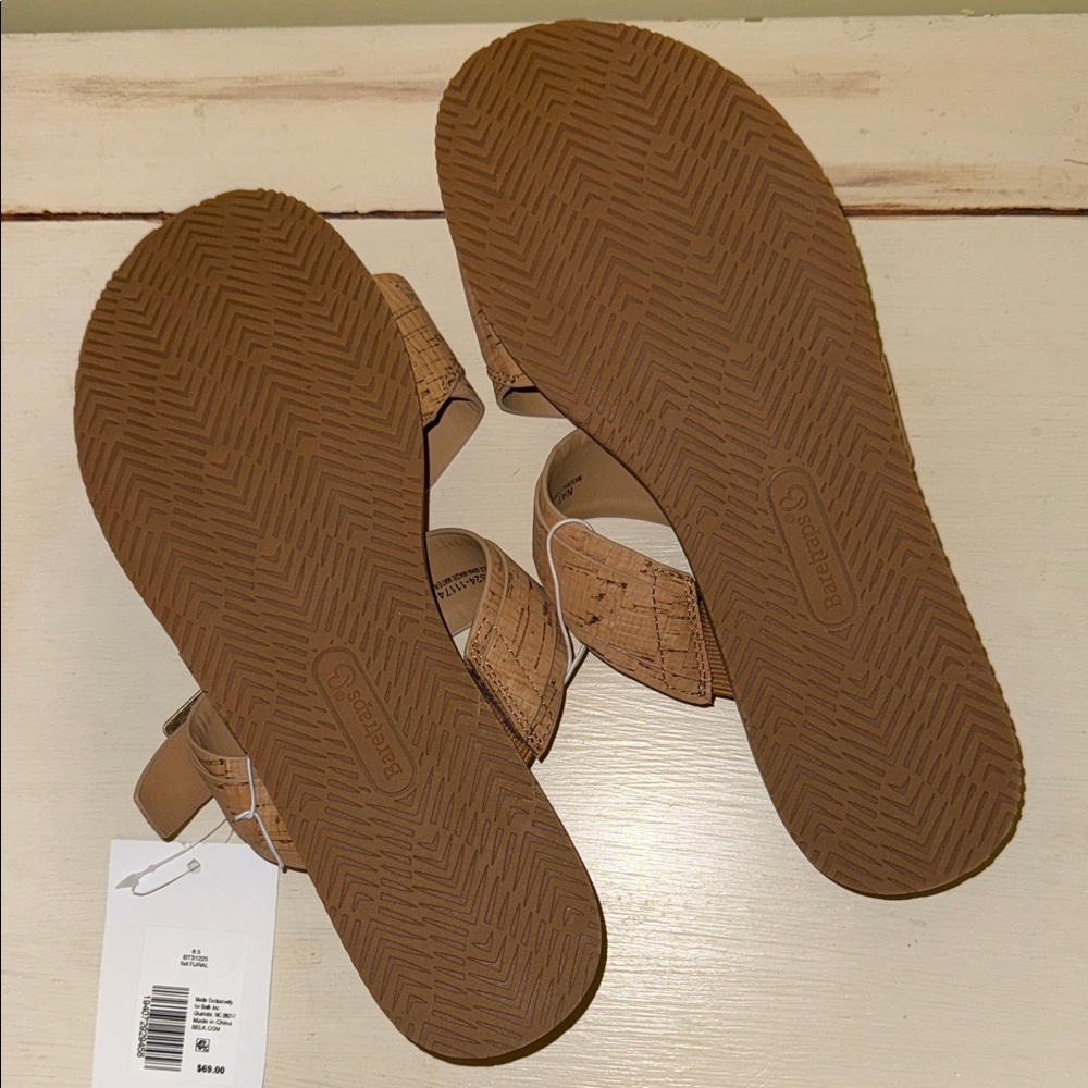 BareTraps Cork-Style Tan Sandals - Picture 2 of 3